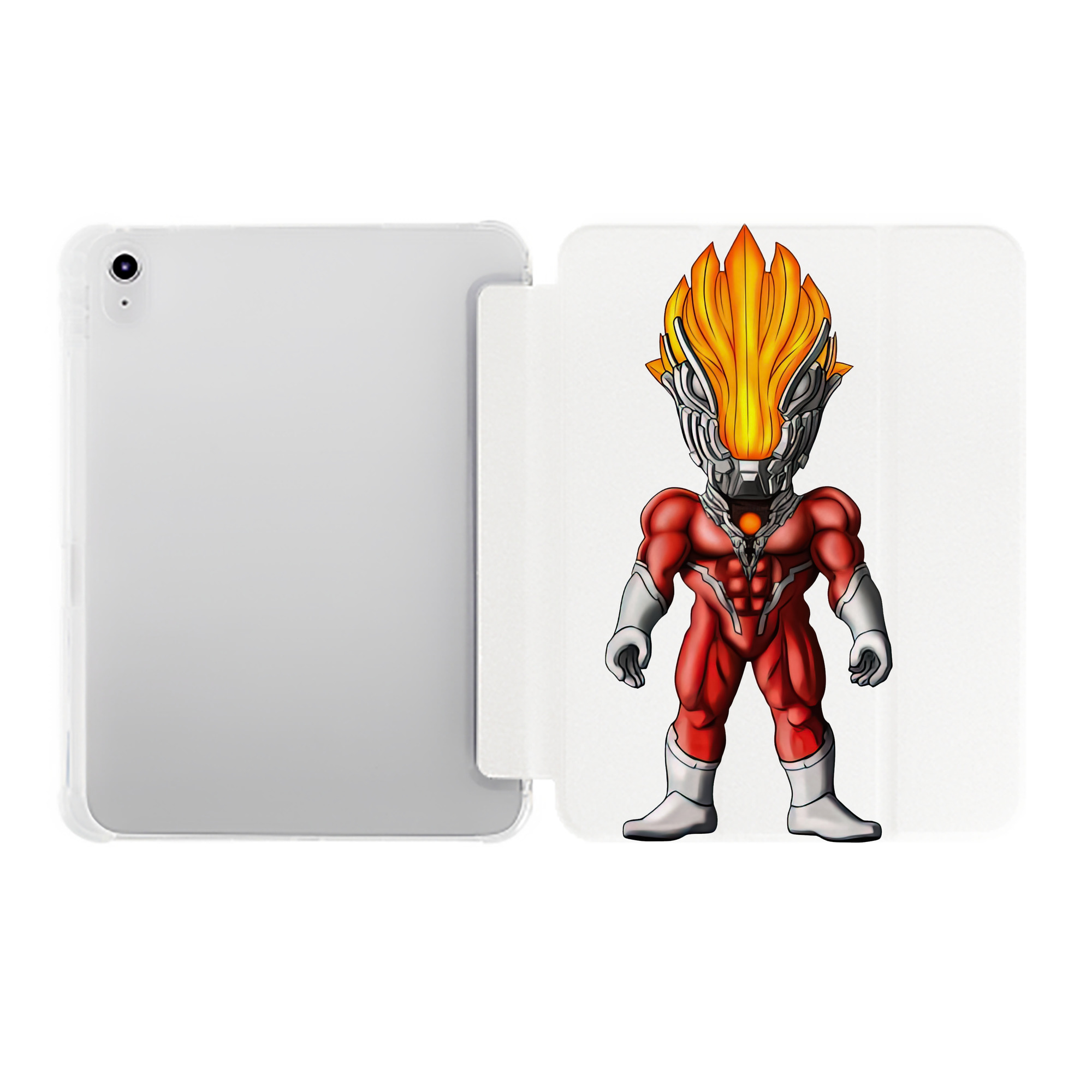 （画像用） ウルトラマン Ultraman IPad ケース ペン収納付き 三つ折りスタンド PUレザー×シリコン 対応機種9.5/10.5/10.9インチ